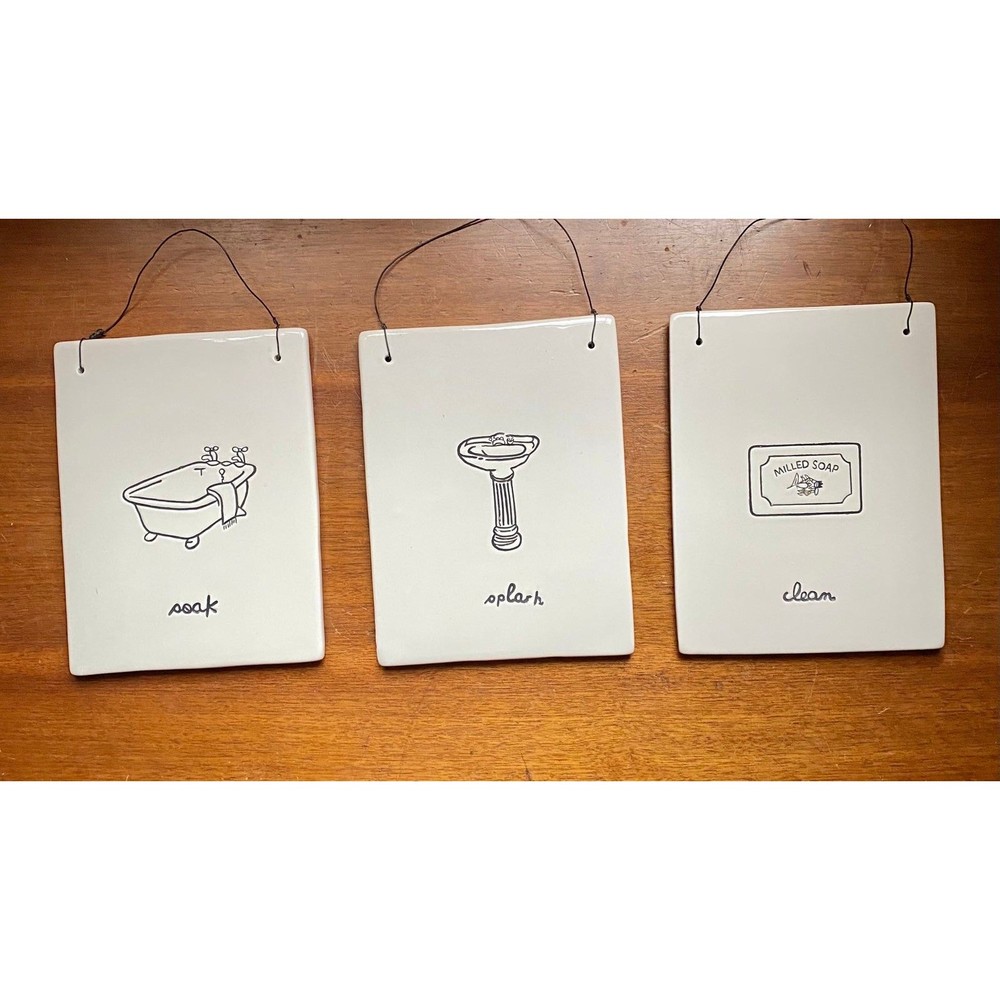 Hanging bathroom Decor tiles (3)